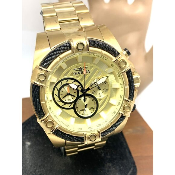 Invicta Men's Watch 25515 Bolt Quartz Chronograph Diver Gold Tone Steel 52mm - Picture 14 of 15